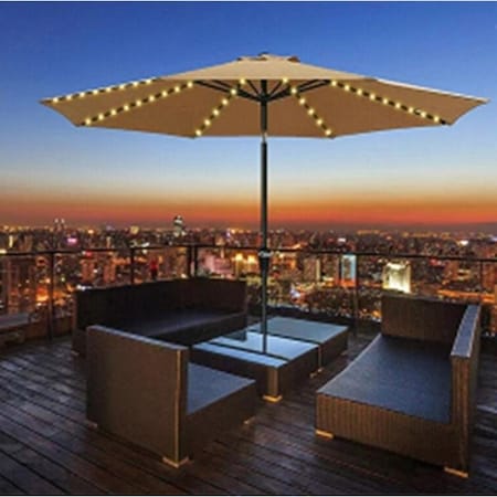 Holiday Bright Lights Holiday Bright Lights White Dusk to Dawn LED Umbrella Light SLUB208WWPATA